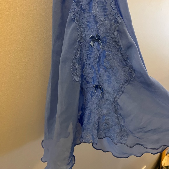 Blue Vintage Slip Dress with Bows - Picture 2 of 6